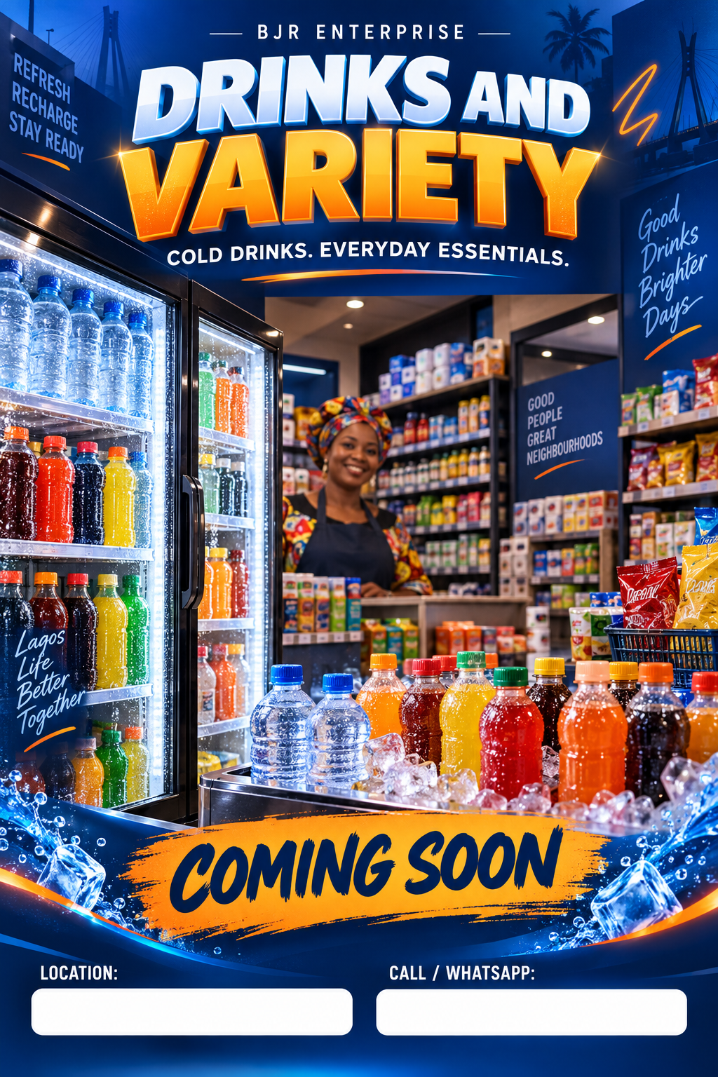 BJR Drinks and Variety promotional artwork